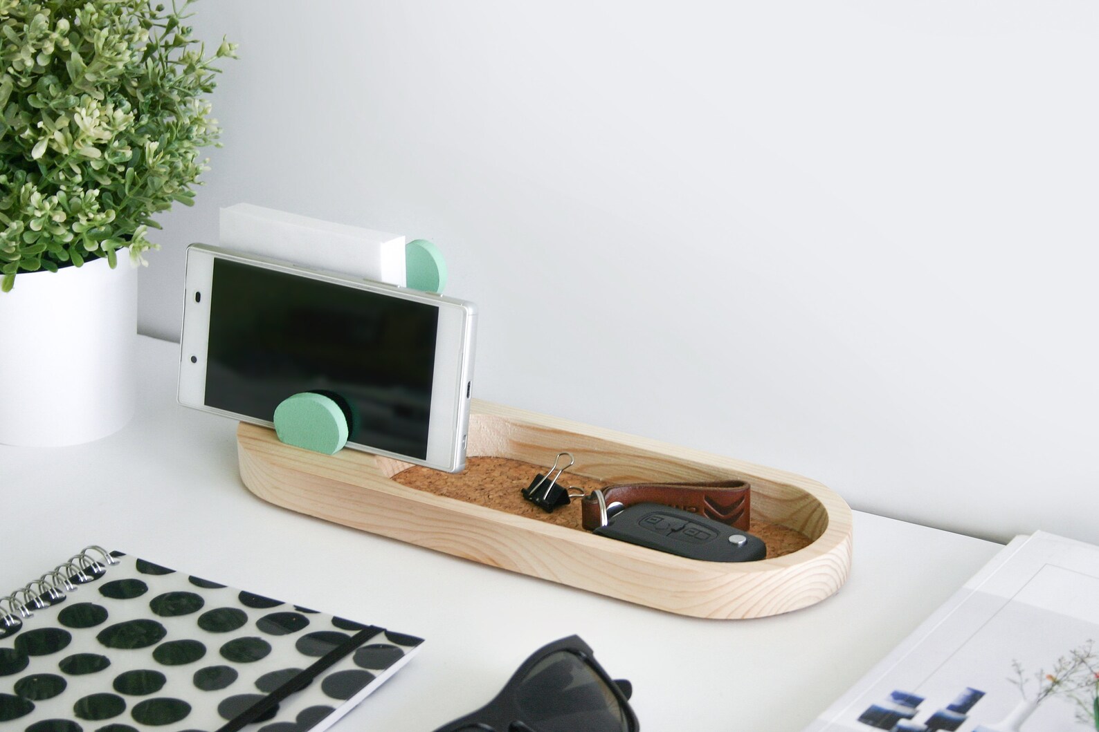 Key Holder Tray Desk Storage Accessory Tray Key Holder Wallet Etsy