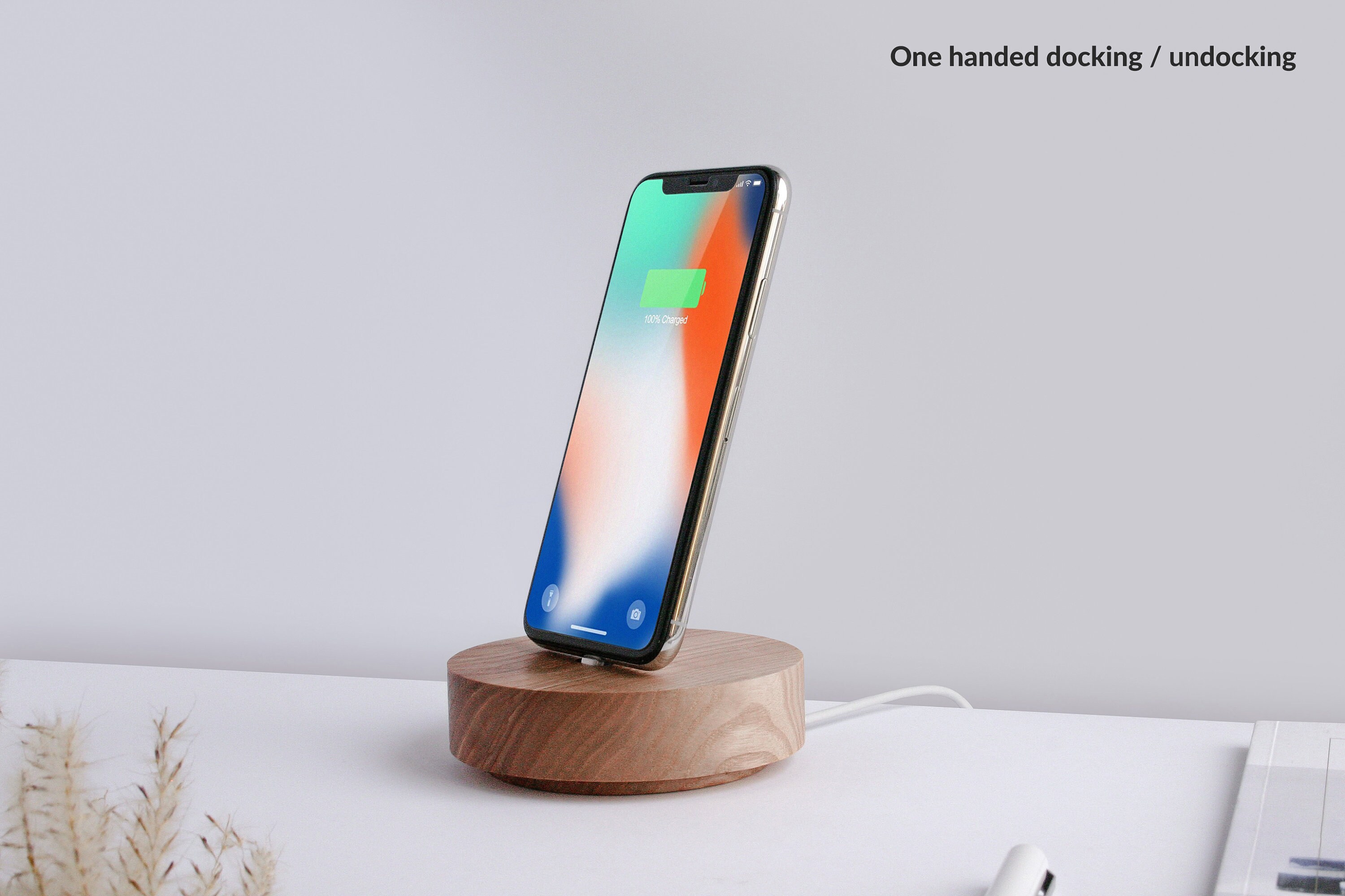 Personalized Charging Station, Universal Dock Station, Engraved Wooden