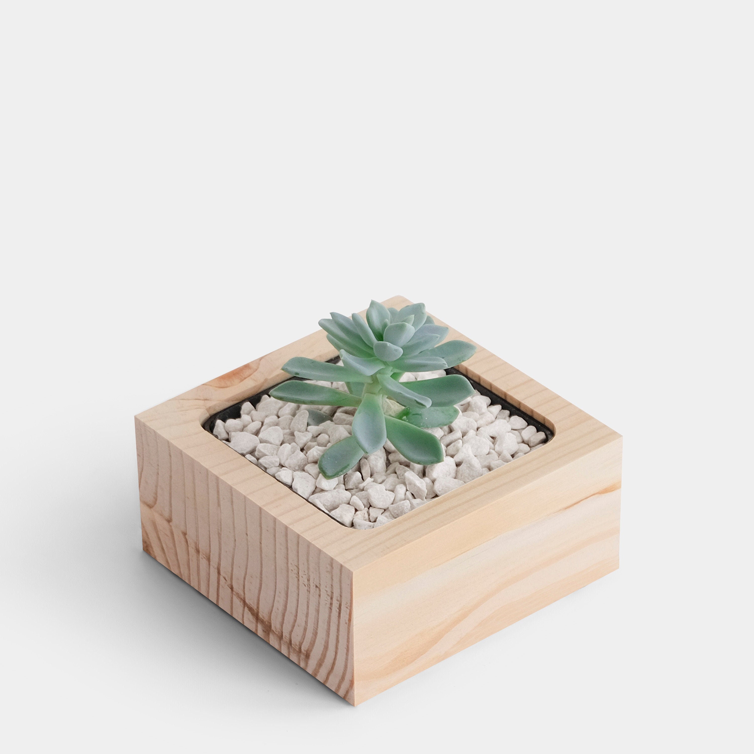 Wooden Pot Desk Plant Pot Office Desk Accessories Desk Etsy