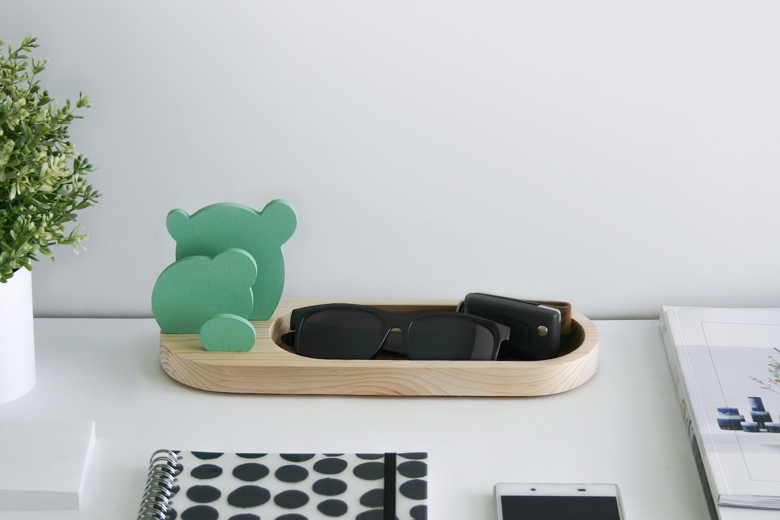 Key Holder Tray Desk Storage Accessory Tray Key Holder Wallet Etsy