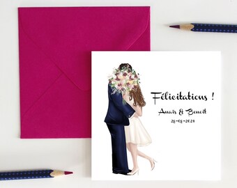 Cartes De Vœux De Mariage Etsy Fr