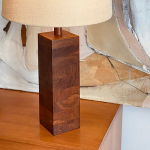 Gordon & Jane Martz | Marshall Studios | Stacked Walnut Table Lamp