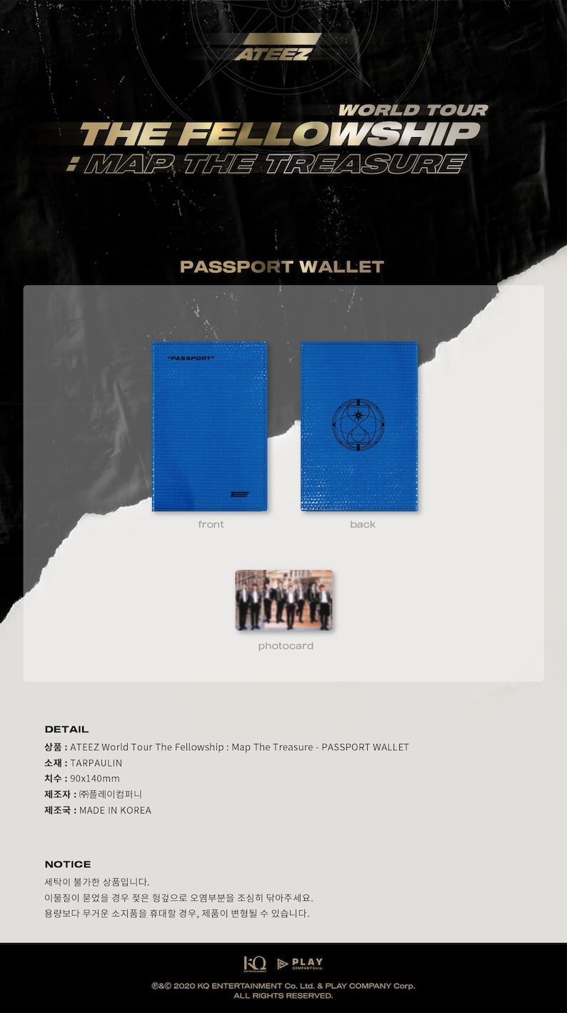 Map The Treasure Concert Official Merchandise Goods Md Ateez World Tour The Fellowship