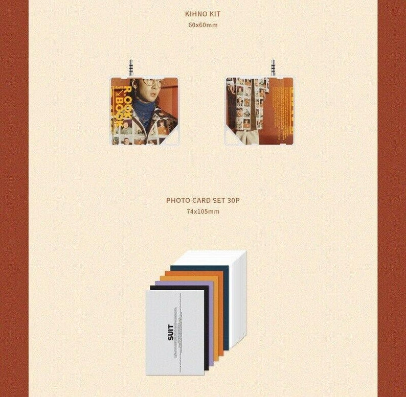 R.ook Book Kihno Kit+30photocards+2photo Postcard+tracking No. Ravi