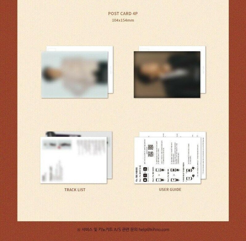 R.ook Book Kihno Kit+30photocards+2photo Postcard+tracking No. Ravi