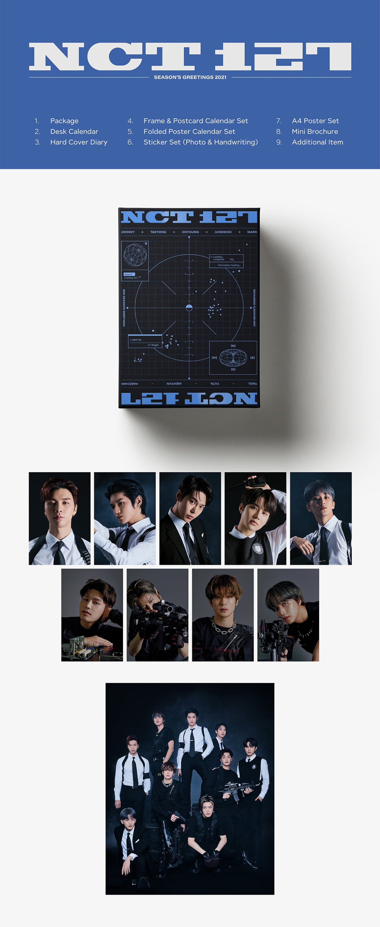 NCT 127 2021 Season's Greetings Calendar SetFree | Etsy
