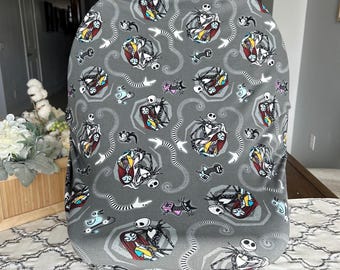 Multi-Use Car Seat & Nursing Cover | Nightmare Knit Fabric | Stretchy Baby Cover for Breastfeeding, Shopping Cart, High Chair