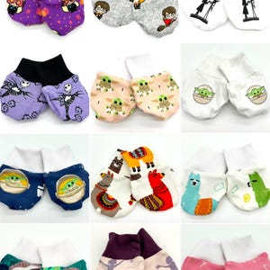 Newborn Baby Mittens: Set of 2 pairs - 0-3 months size - No-Scratch Mittens