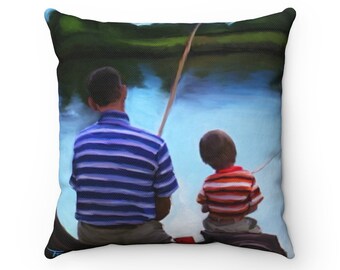 FORREST GUMP "We fish a lot" print edition on Spun Polyester Square Pillow