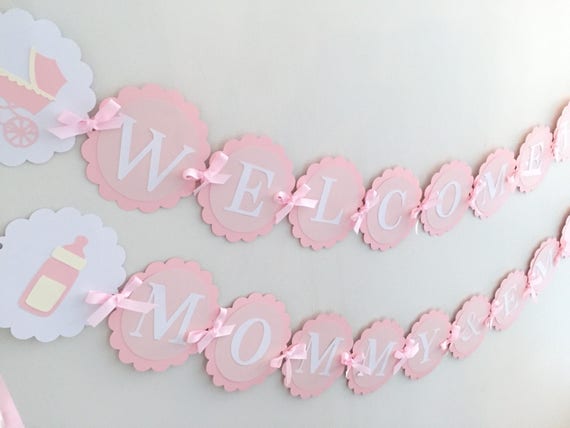 welcome home baby banner welcome home mommy banner welcome home baby and mommy banner garland welcome home baby banners