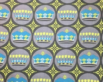 Crown Fabric, Kingdom by Jessica Levitt for Windham Fabrics, 100% Cotton, 3/4 Yard