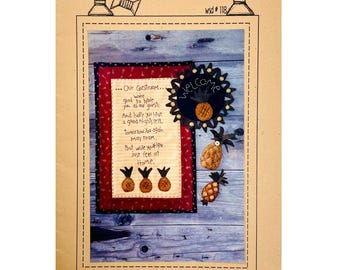 Our Guest Room Embroidery Quilt Pattern WSD118 by Wooden Spool Design: Pineapple Welcome Design