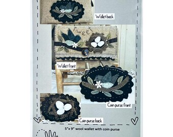 Nest Egg Wool Bird and Next Wallet and Coin Purse Pattern by Heart to Hand #343