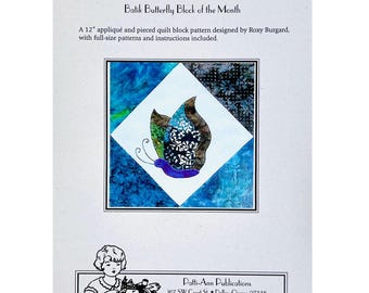 Batik Butterfly Block of the Month Quilt Pattern #8 of 12 ISABELLA, Roxy Burgard, Patti-Ann Publications