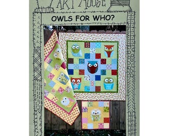 Owl Quilt Pattern: Owls for Who? #178 Suzanne’s Art House