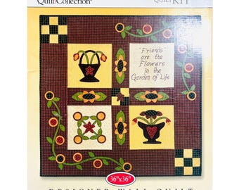 Friendship Sampler Quilt Kit from The Quilt Collection 2003, Includes Fabrics and Pattern, NOS