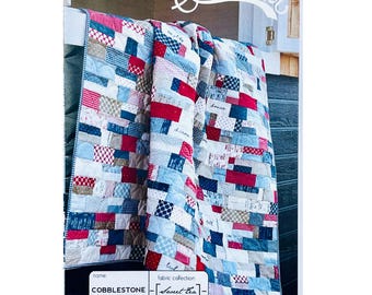 Cobblestone Quilt Pattern #266 by Sweetwater, Jelly Roll and Honey Bun Friendly