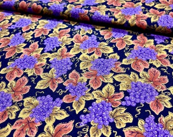 Wine Lover Vineyard Grapes Fabric from Textile Arts and Film 1 YARD 100% Cotton