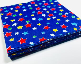 All Stars Fabric Charm Pack 5" Squares, Qty. 42, 100% Cotton