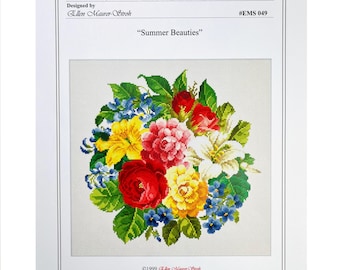 Summer Beauties Counted Cross Stitch Chart #EMS049 by Ellen Maurer-Stroh for Wichelt Imports, Inc.
