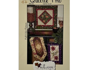 Quiltie Trio Quilt As You Go Quilt Pattern GE-202 by G.E. Designs