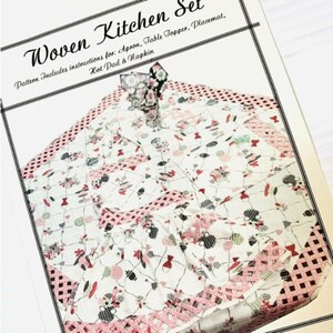 Woven Kitchen Set Pattern by Fasturn Apron Pattern Table - Etsy