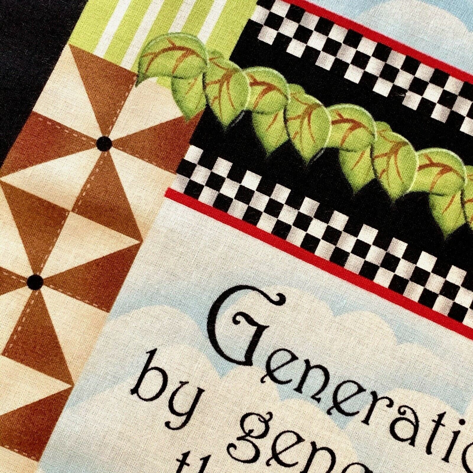 Circle of Family Fabric Panel by Jody Houghton for Connecting Etsy