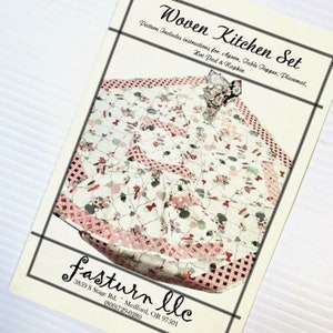 Woven Kitchen Set Pattern by Fasturn Apron Pattern Table - Etsy