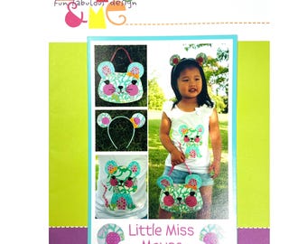 Little Miss Mouse Child's Purse and Headband Pattern M085 by Melly and Me