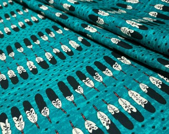 Tushka Homma Eagle Feather Stripe #2463 by Nancy Southerland-Holmes for Andover Fabrics, BY THE YARD