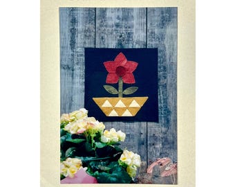 Arkansas Meadow Star Penny Rug Quilt Block of the Month Pattern for MAY 2004 by Lake View Primitives