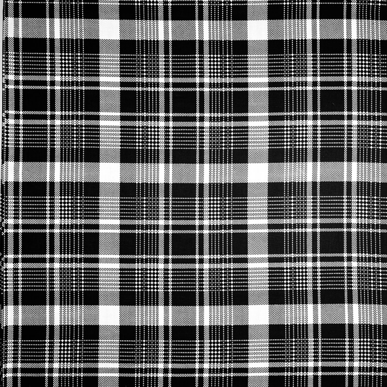 Richloom Black and White Plaid Fabric Medium Weight Home Etsy