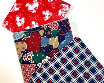 Heart Fabrics Love Valentine Charm Pack 5" Squares, Qty. 42, 100% Cotton