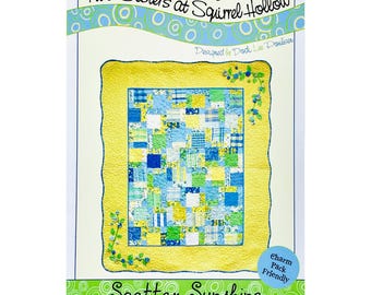 Scatter Sunshine Quilt Pattern by Two Sisters at Squirrel Hollow, Charm Pack Friendly