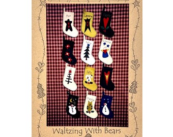 Friendship Stockings Christmas Stocking Pattern #200 from Waltzing With Bears