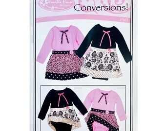 One-Zee Conversions Pattern P163 by Barbara Brunson for Vanilla House Designs, Sizes 6-24 Months