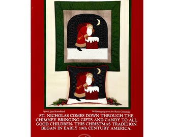 Down Through The Chimney Quilt Pattern, from the Collector’s Choice Olde Santa Series by Country Appliques