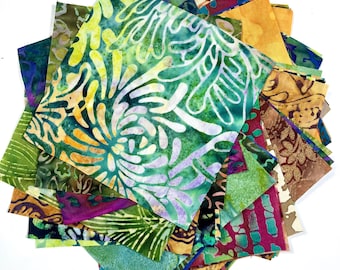 Batik Fabric Charm Pack 5" Squares, Qty. 42, 100% Cotton