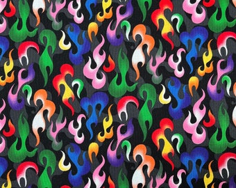 Hot Flames Fabric C2265 by Michael Miller Fabrics 100% Cotton By the 1/2 Yard