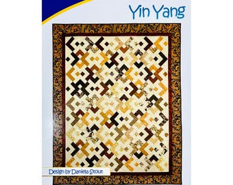 Yin Yang by Cozy Quilt Designs CQD01003, a Strip Club Quilt Pattern for 2.5” strips