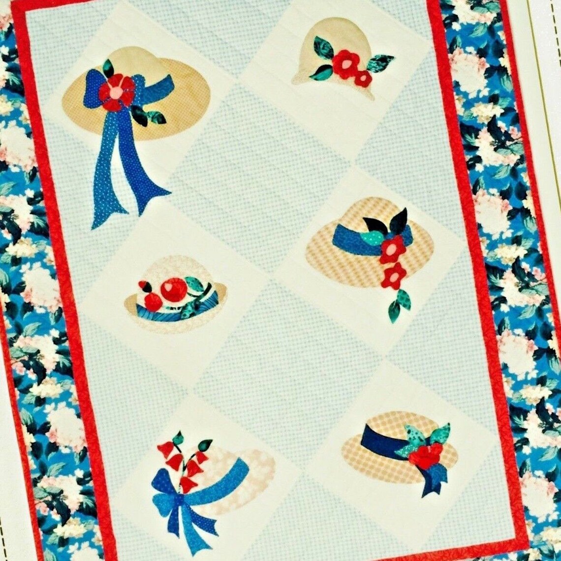 Baltimore Straw Hats Quilt Pattern by Mary Hickey for Etsy