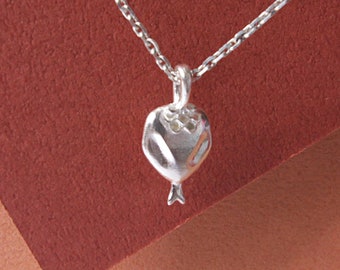tiny cute sterling silver snake head Chinese Zodiac Necklace