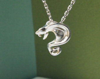 little sterling silver cobra snake pendant