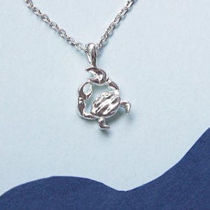 Sterling Silver cancer crab Zodiac Sign pendant
