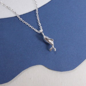 Sterling Silver Jumping Whale Pendant - Ocean Jewelry