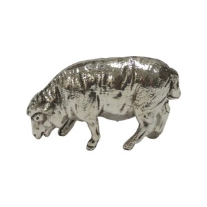 Miniatur Schaf Gras fressend Sterling Silber 925