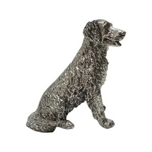 Miniatur Golden Retriever Hund Sterling Silber vergoldet 925