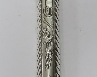 Mezuzah Cover Sterling Silver Plated Case Pomegranate plant Design