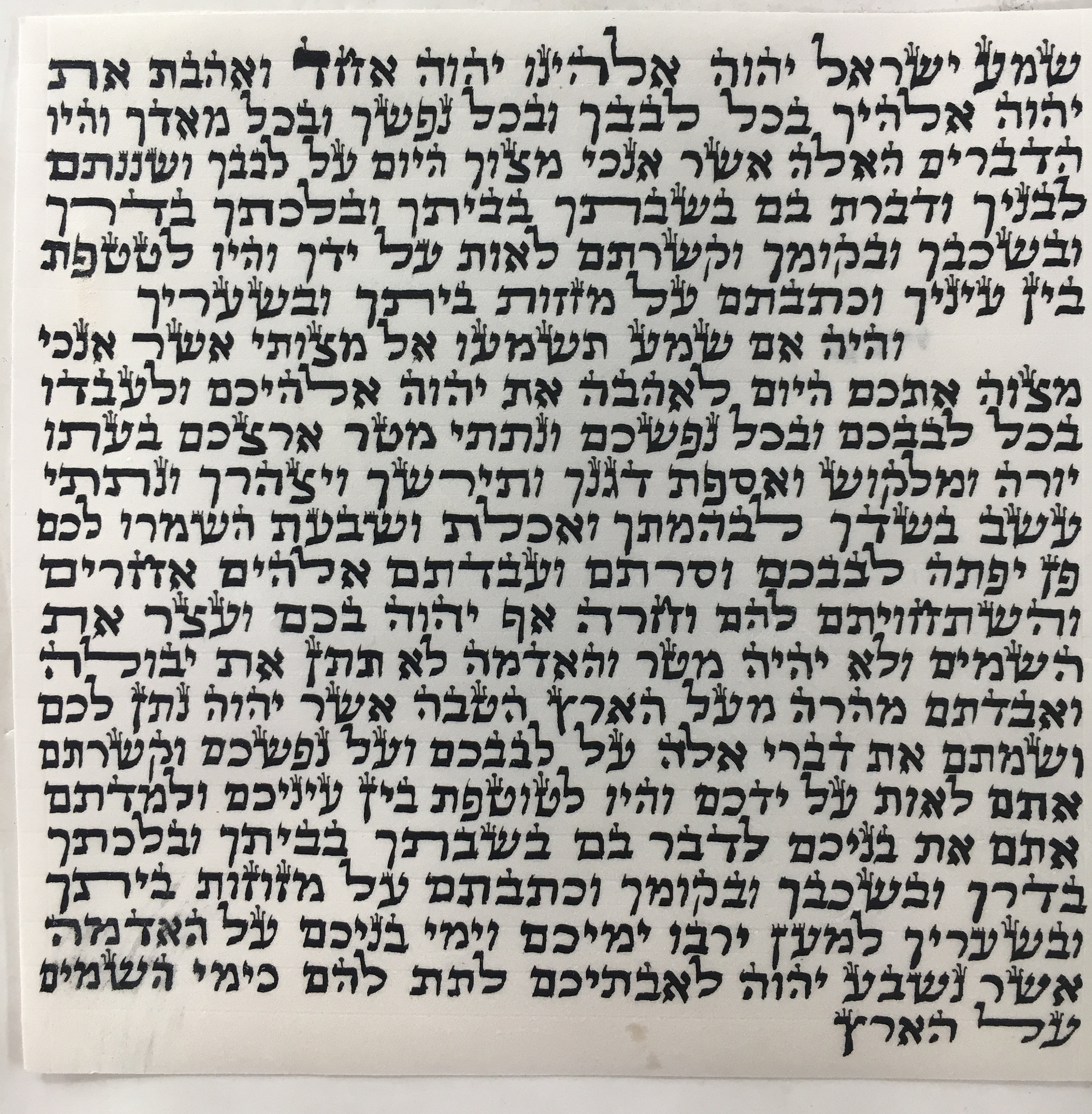 Mezuzah Scroll 100% Kosher Mehudar Unique Hand Written by Sofer Stam on Leather Patchment