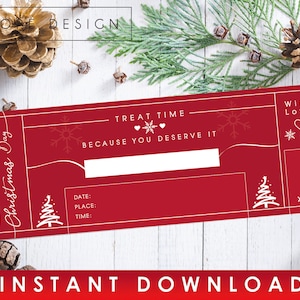 Christmas Day - Blank - Generic - Fill in Yourself - Gift Voucher - Coupon - Christmas - Present - Instant Download - Printable